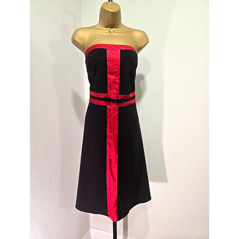 Vintage Y2K Ruby Rox Strapless Dress 11 12 Black Red Twee Goth Vamp Emo Mall